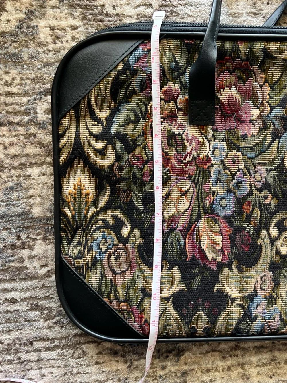 Vintage 90’s Tapestry Floral Travel Case - Black Trim